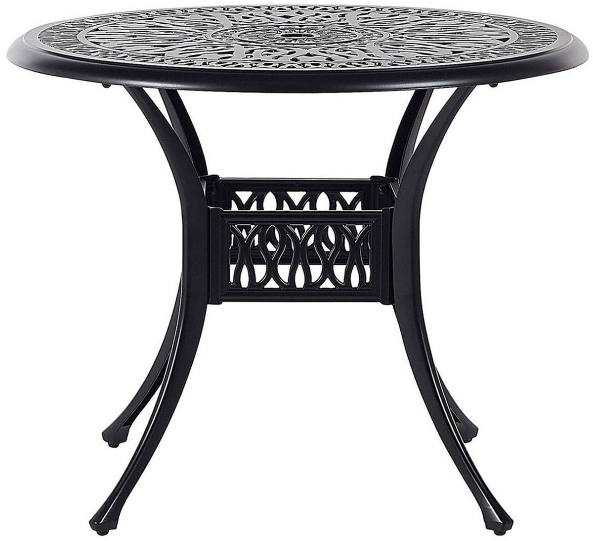 Beliani ANCONA - Ronde tafel-Zwart-Aluminium
