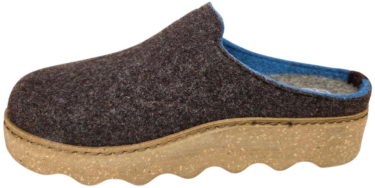 Rohde 6122 72 Pantoffels Open Sloffen Bruin/Blauw Vilt Dames - Bruin - 39 — cadeau in Mode & Accessoires - foto 4