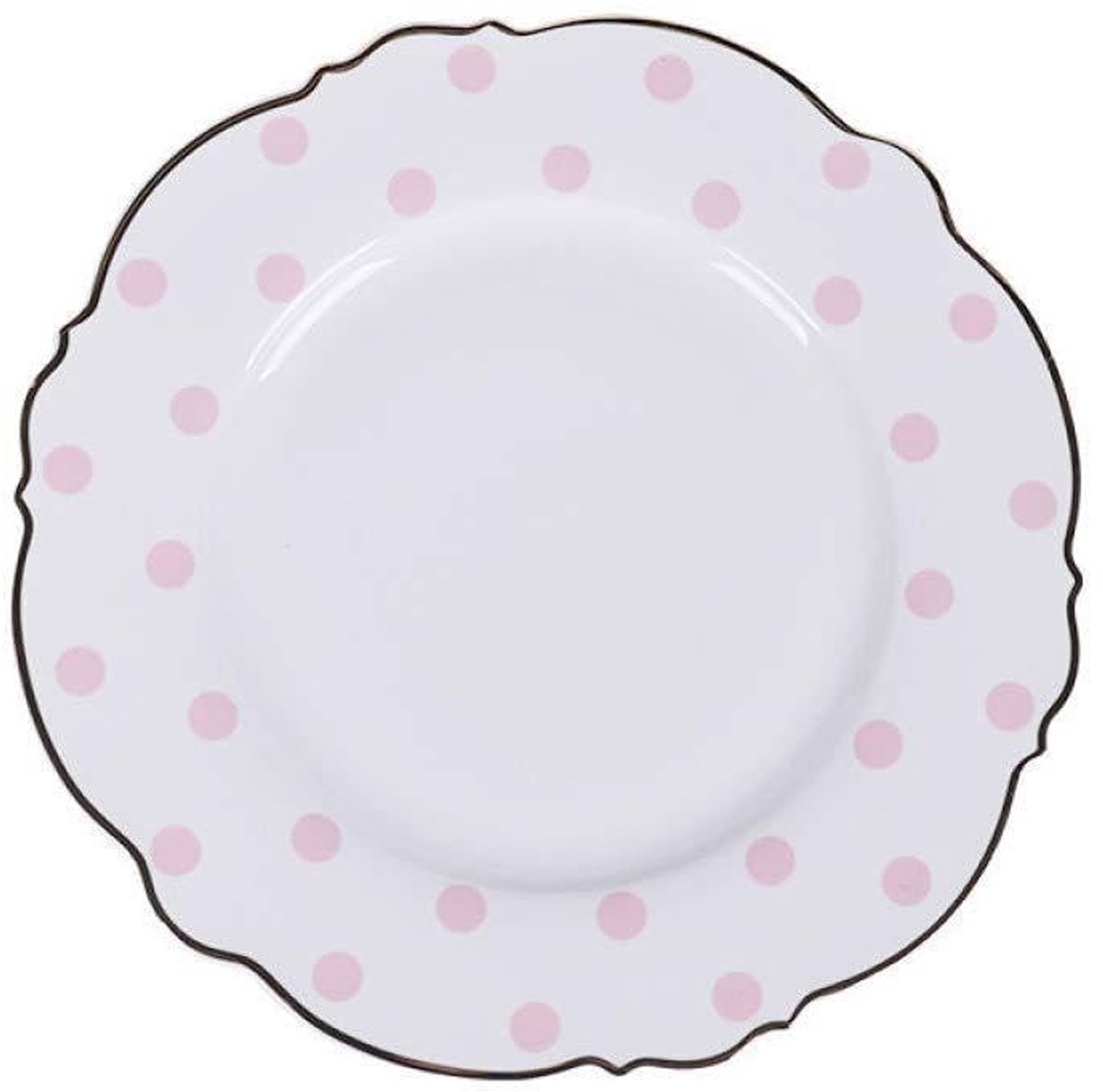 Solidchoice - Elegante Keramische Dinerteller met Roze Dots