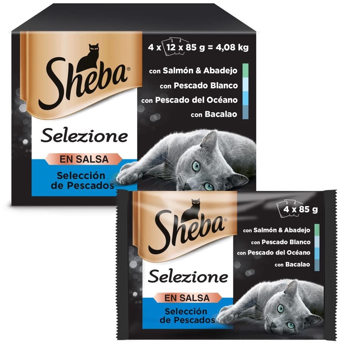 Solidchoice - Multipack Natvoer voor Volwassen Katten met Vis in Saus 12 x 85g