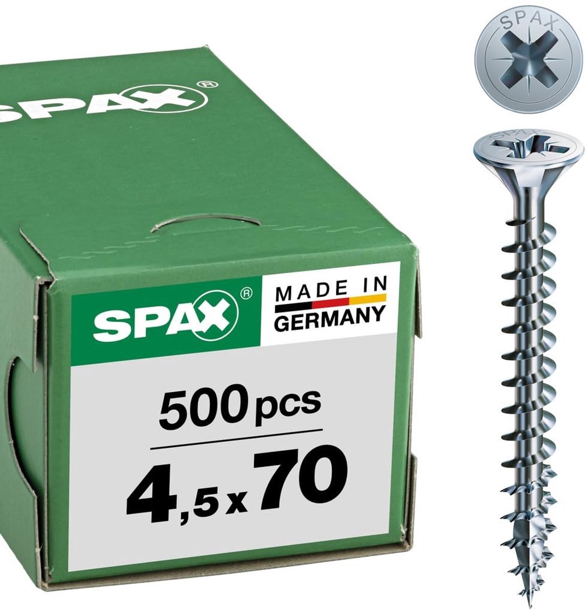 Solidchoice - Universele Schroef 0.5 x 70 mm - 500 Stuks met Verzinkte Kop