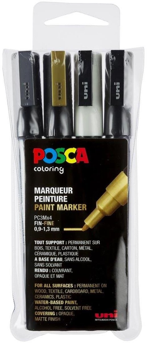 Solidchoice - Set van 4 Fine Round Tip Markers voor Creatieve Projecten