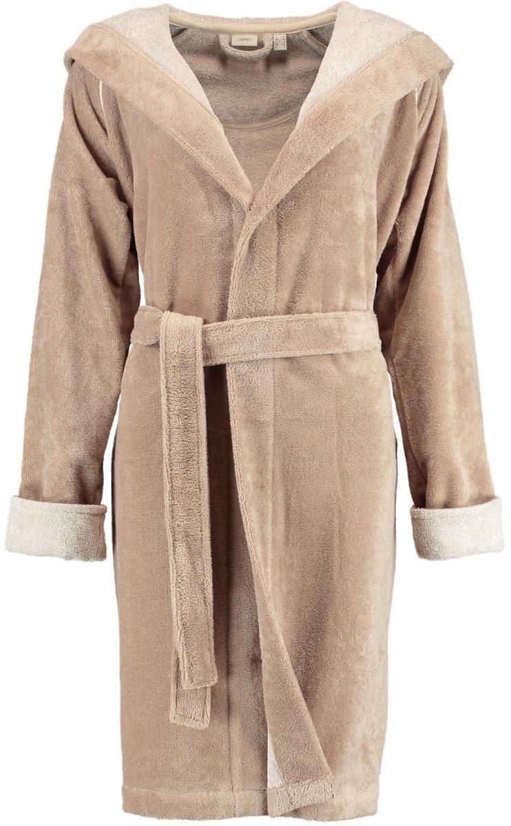 Solidchoice - Velours Badjas voor Dames in Beige