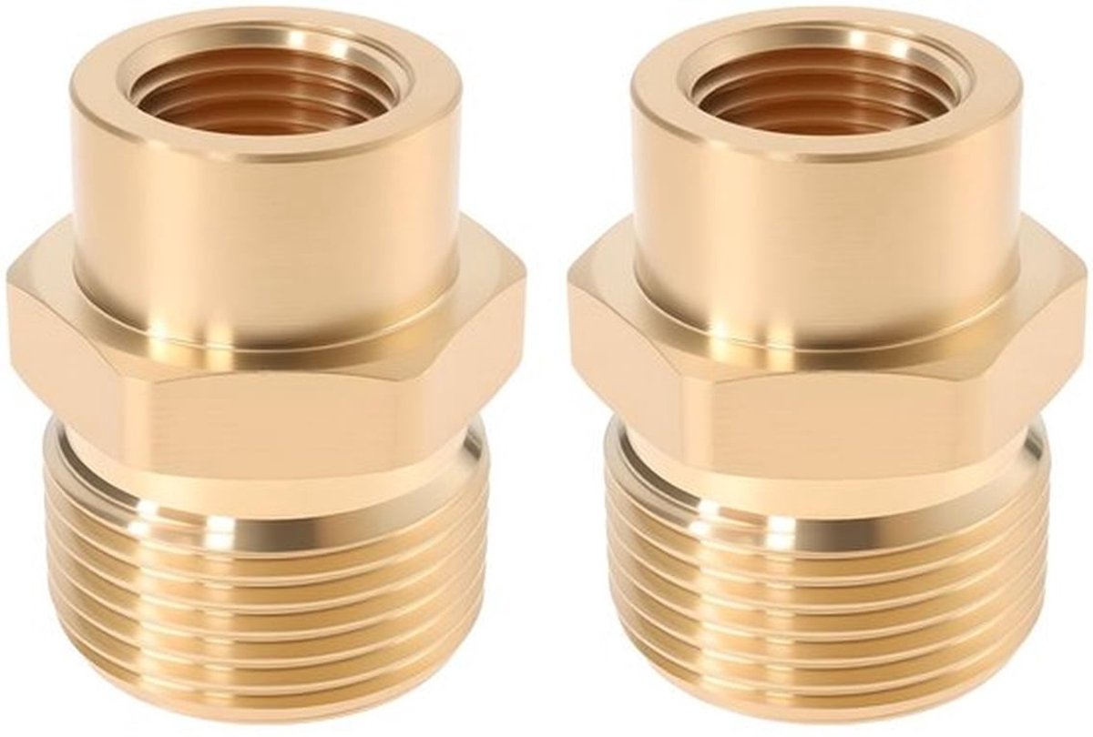 2-Delige Messing Adapter voor Hogedrukreiniger