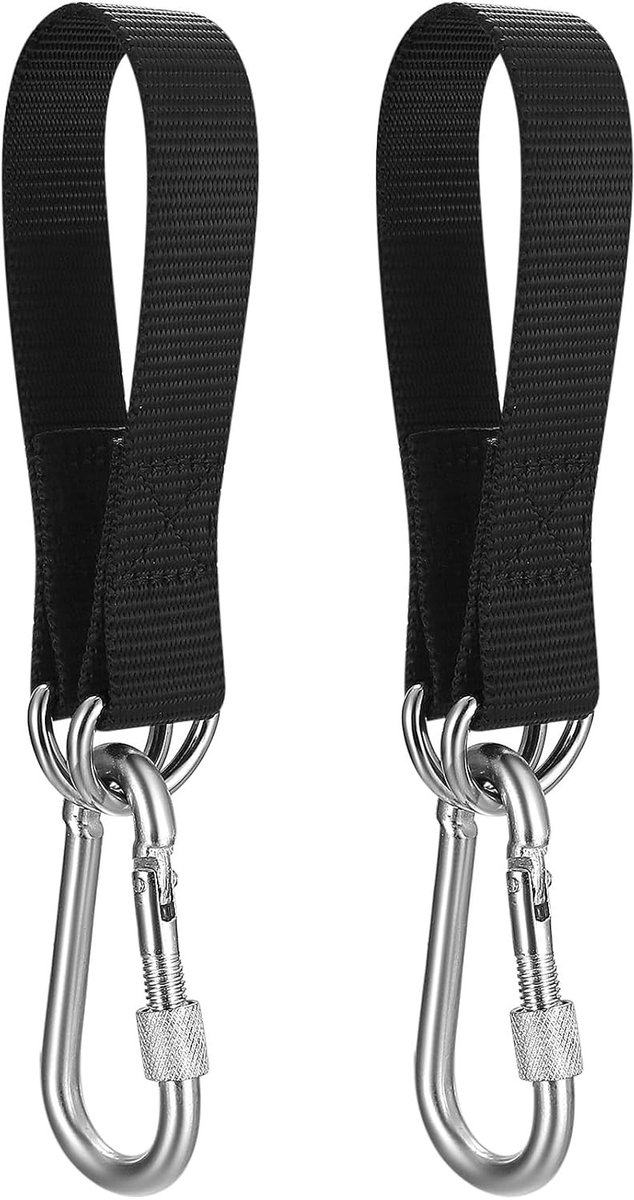 Hammock Bevestigingsset met Carabiners en D-Ringen voor Hangstoel en Schommel, Geschikt voor Bomen, Duurzaam en Veilig, Set van 2