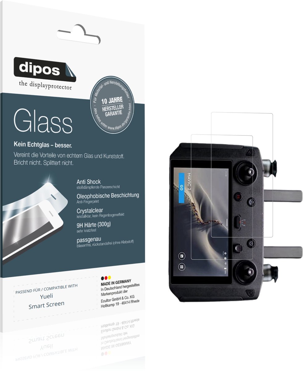 dipos – 2x Pantserfolie geschikt voor Yueli Smart Screen | 9H Screenprotector