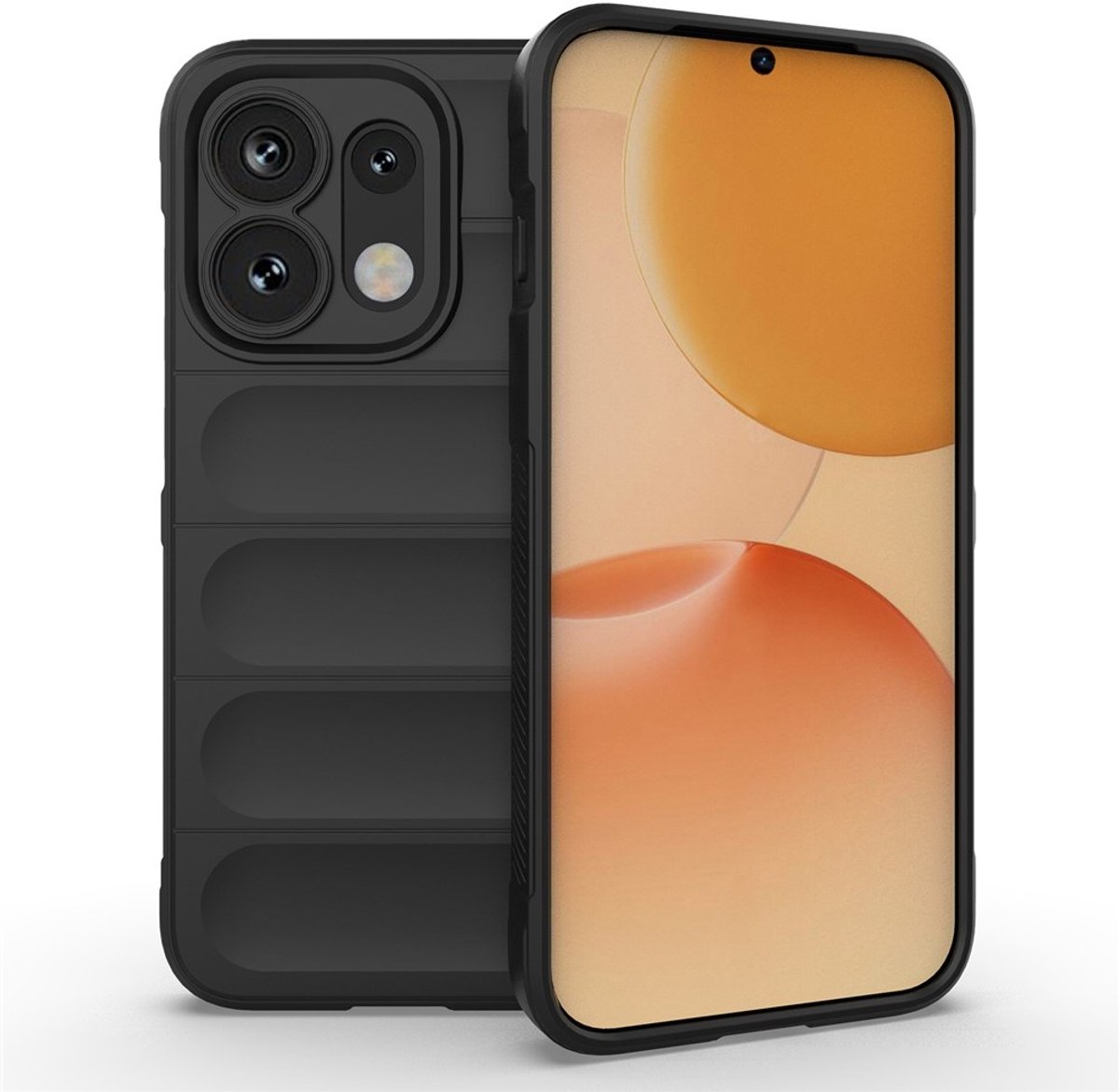 Coverup Hoesje - Geschikt voor OPPO Reno16 / Reno16 Pro Hoesje - Coverup Hands-On Rugged Back Cover - Zwart