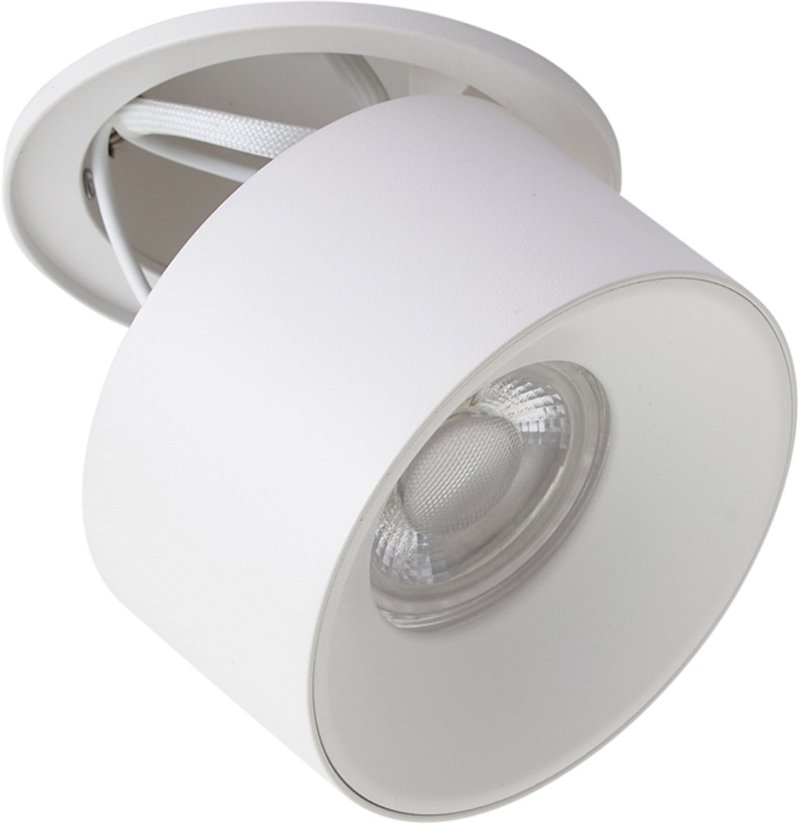 Qazqa spot - Echo - wit , max. 10W, geschikt voor led, 9cm, rond, ideaal als hal, keuken, woonkamer en slaapkamer lamp