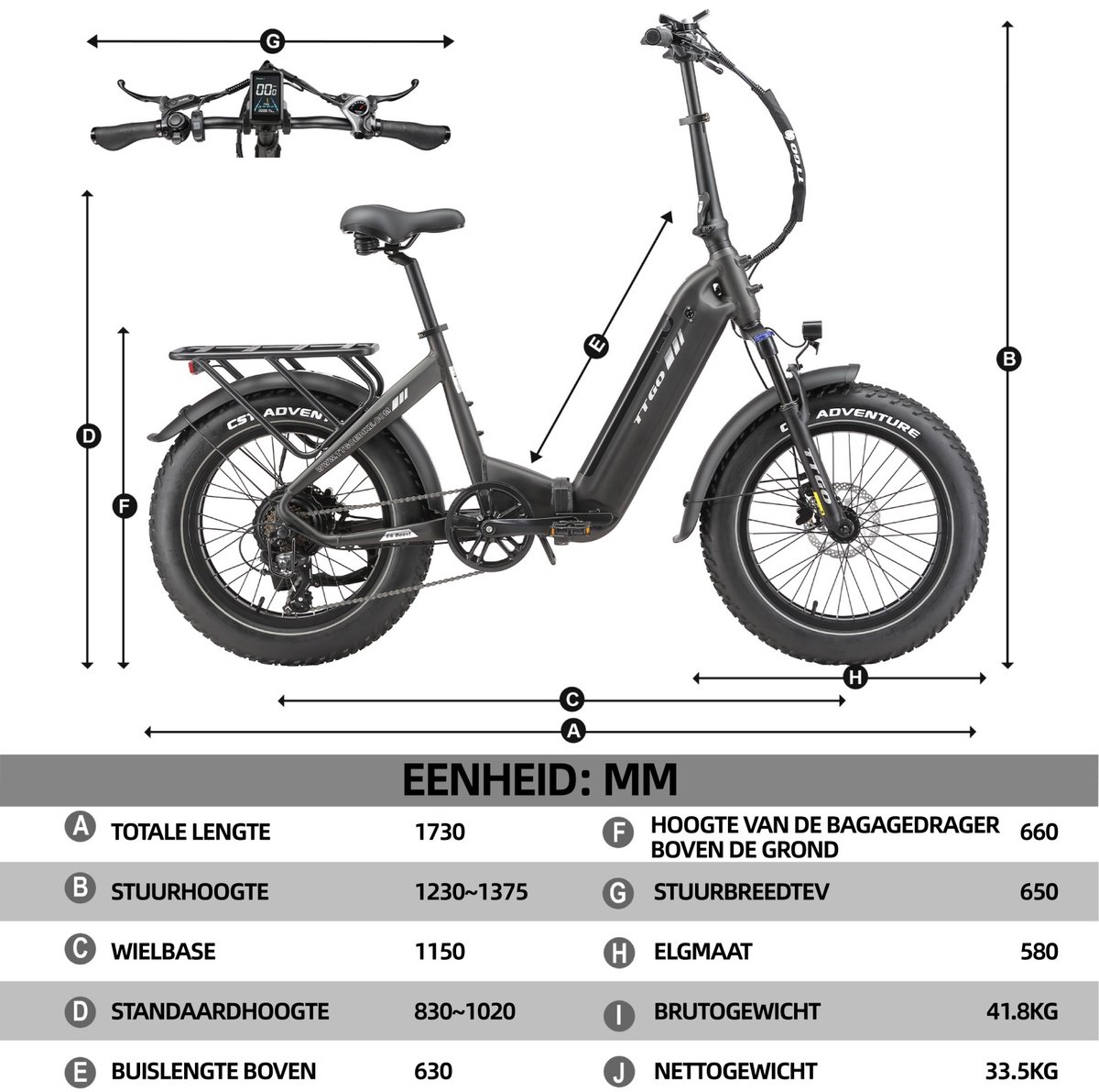 Sencycle Europe Sp. z o.o. TTGO F6 Boost Elektrische Fiets - 48V18Ah Lithium Accu - 20×4.0 inch Fatbike Banden thumbnail 4