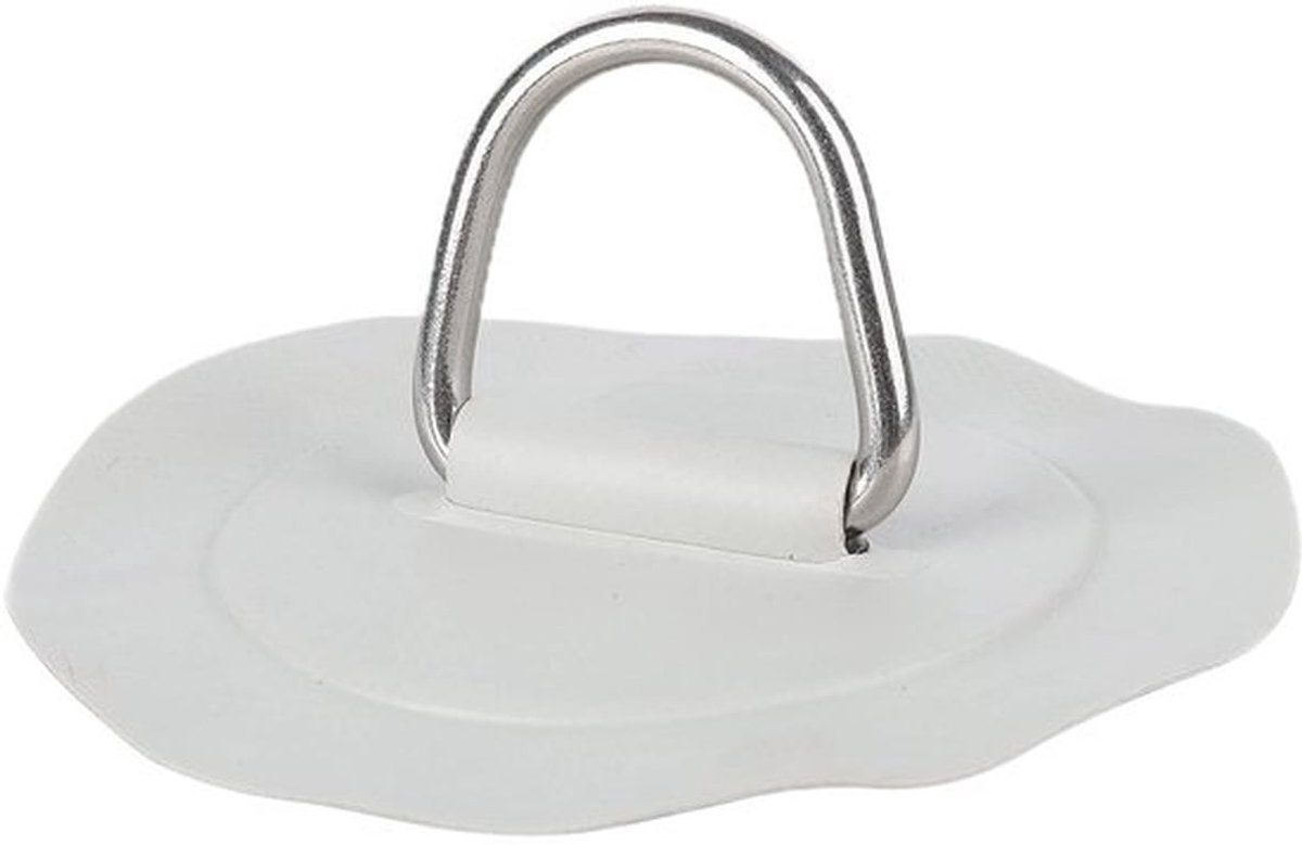 D Ring Patch Professioneel - D Ring Pad - Roestvrij Staal - Geschikt voor Opblaasbare Boot/Vlot - Kajak/Kano/Surfplank - Eenvoudig te Installeren - Bootaccessoire