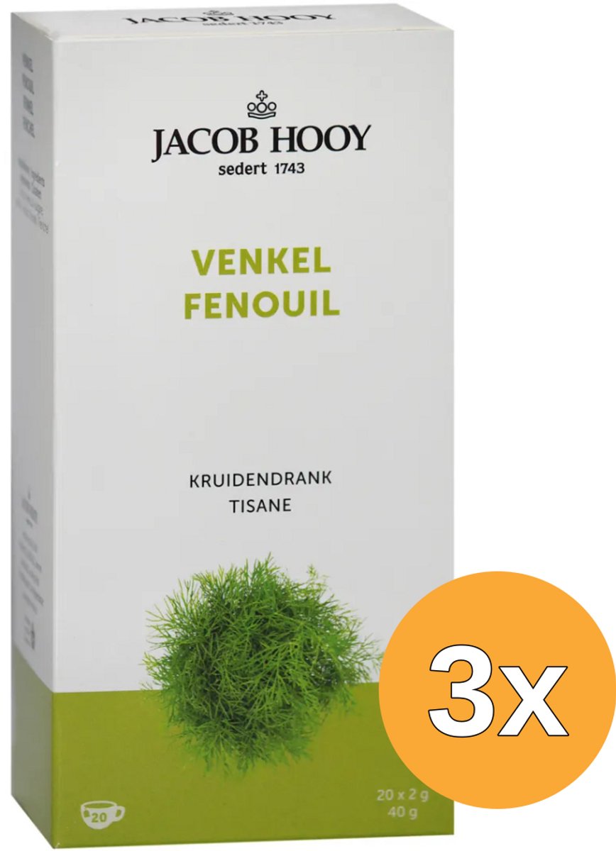 3x Jacob Hooy Venkel Thee (20 stuks)