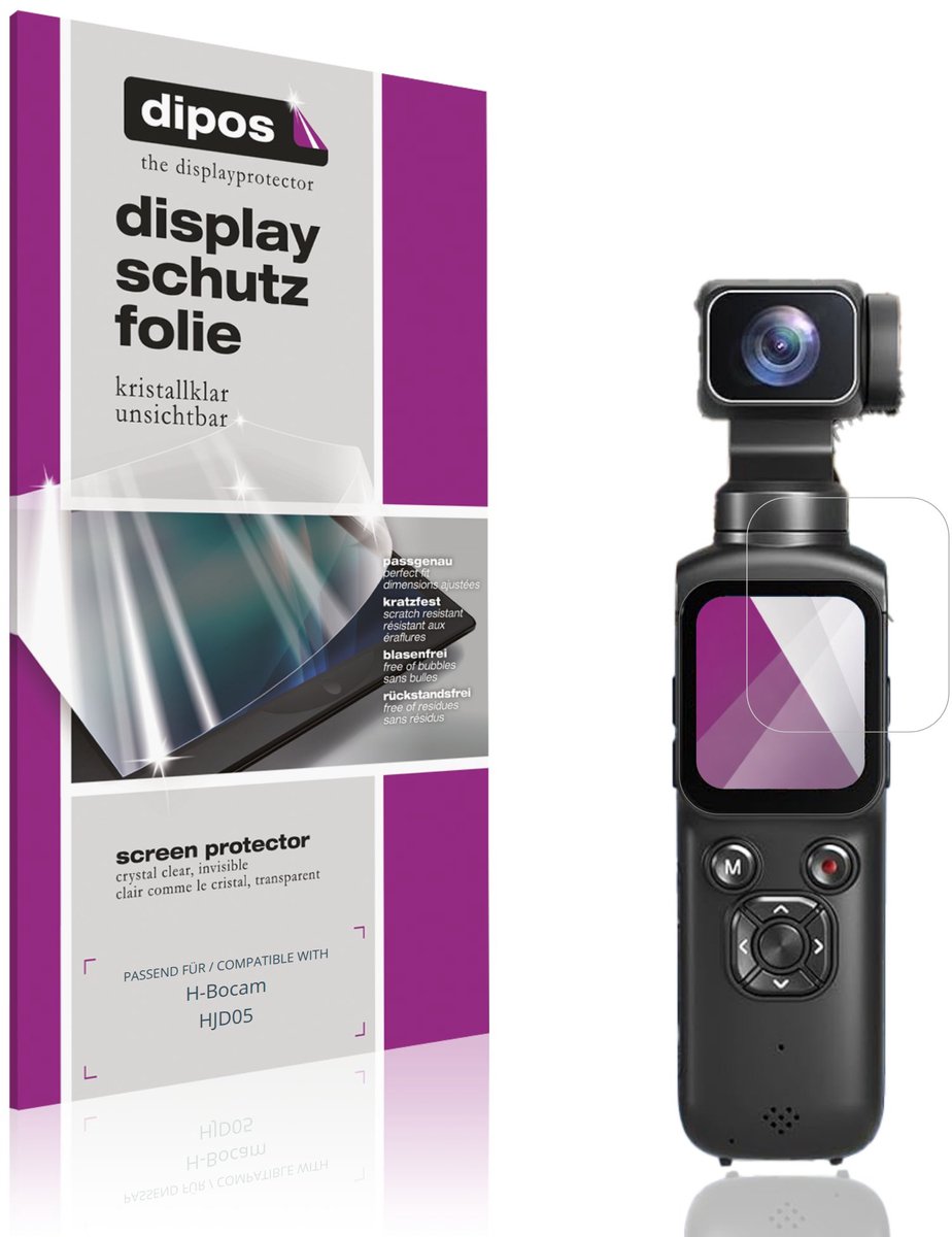 dipos – 4x Beschermfolie geschikt voor H-Bocam HJD05 | Krasbestendige & heldere Screenprotector Ultra-Thin