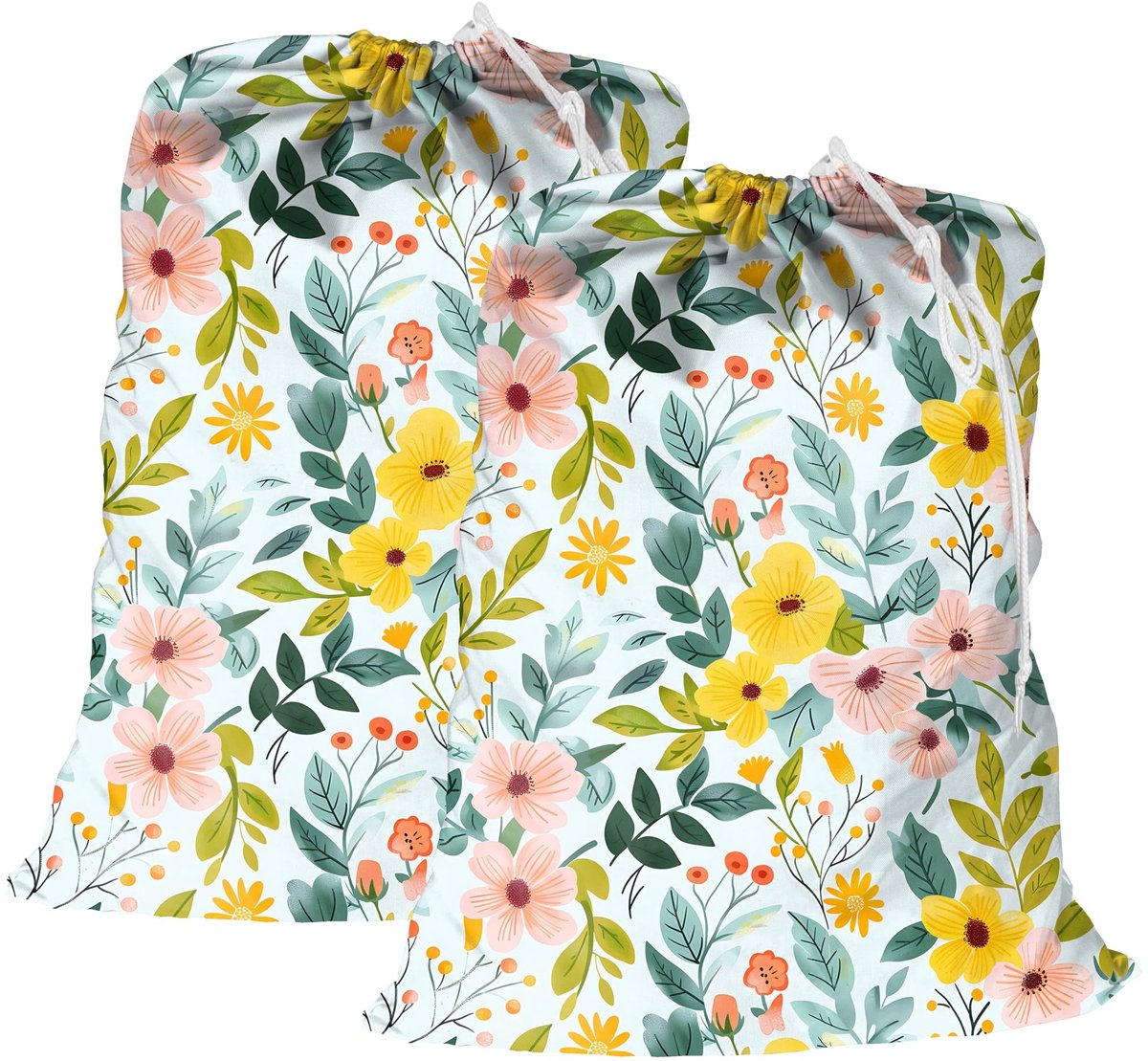 Solidchoice - Set van 2 Opvouwbare Waszakken van Oxford Stof voor Lente