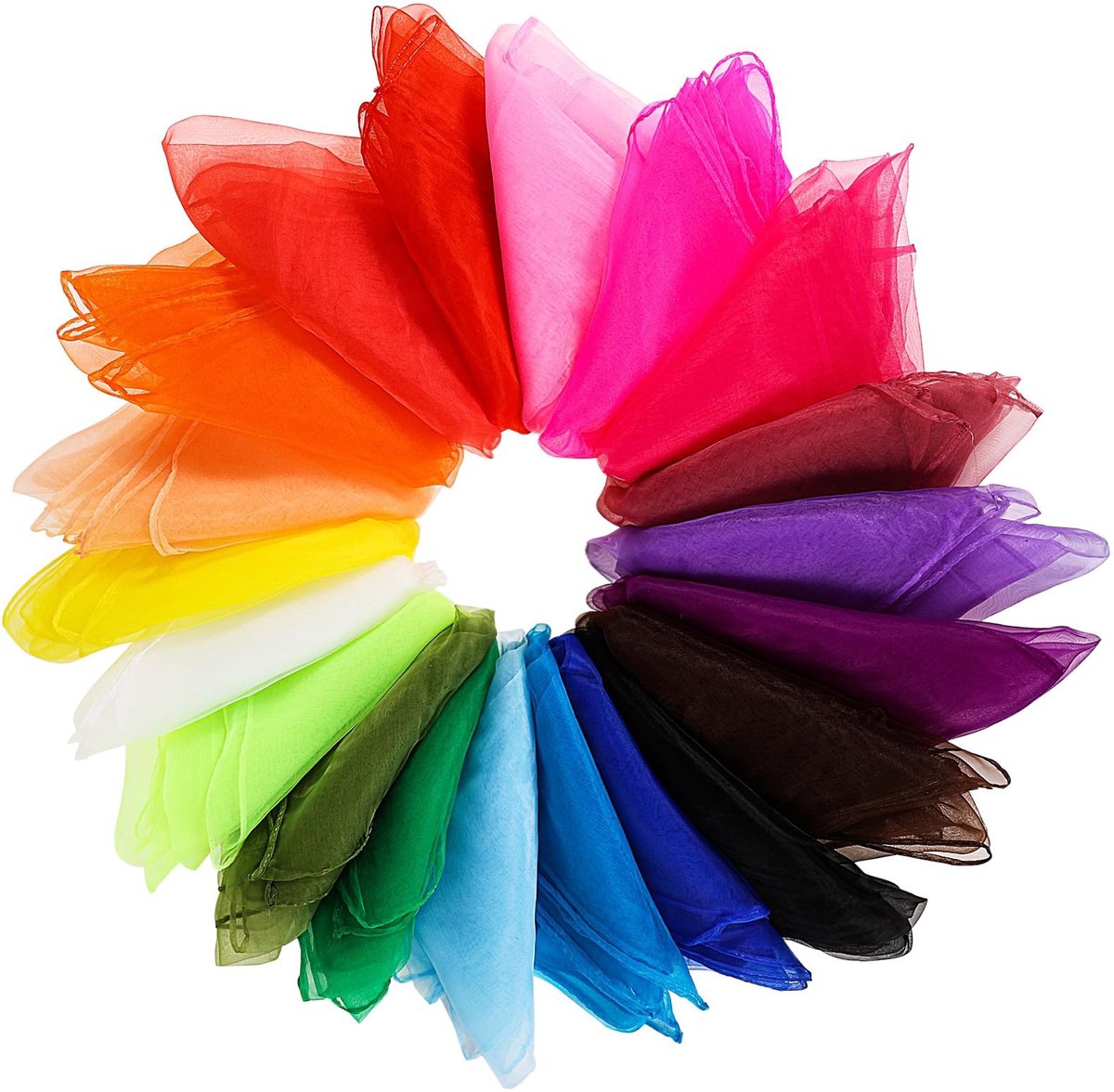 Solidchoice - Set van 20 Kleurige Juggling Doeken voor Kinderen en Volwassenen