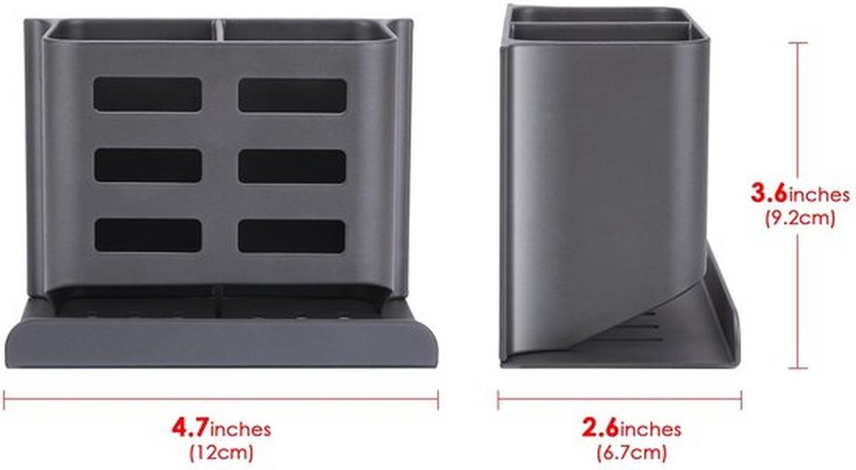Aluminium Scheerapparaathouder voor Badkamer, Grijs