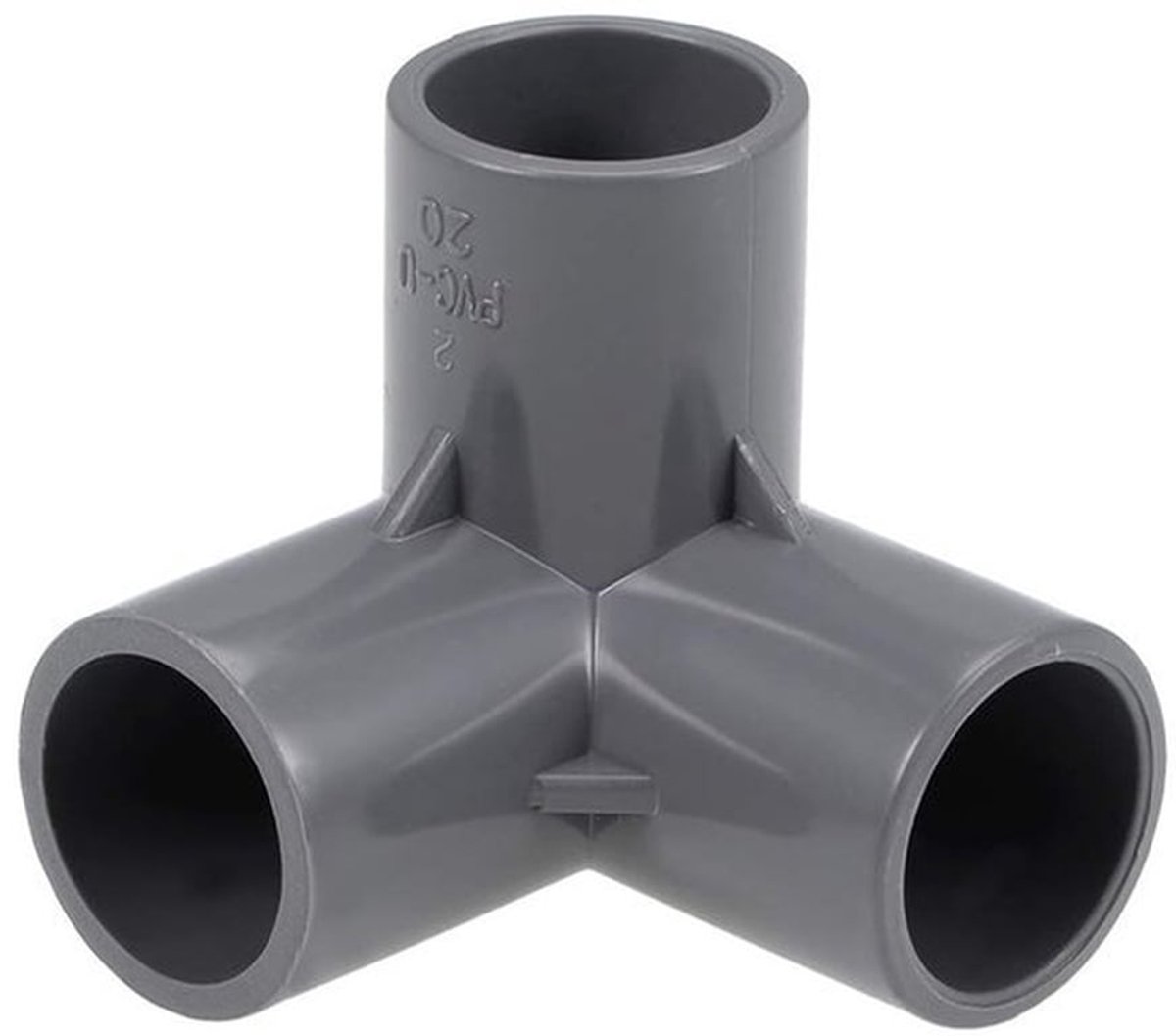 Elleboog PVC Fitting 3-weg - Hoekconnector - Duurzaam - Slagvast - Gereedschapsvrij - Lekvrije verbinding - Pijpfitting