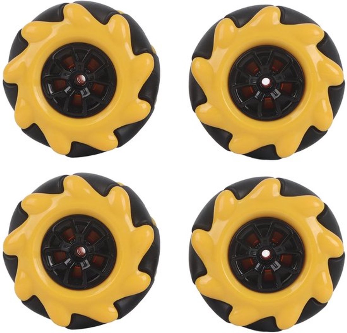 Mecanum-wiel 48 Mm - Omnidirectioneel Robotwiel - Rubber/ABS - Speelgoedcomponenten - Schokbestendig - Soepele Loop
