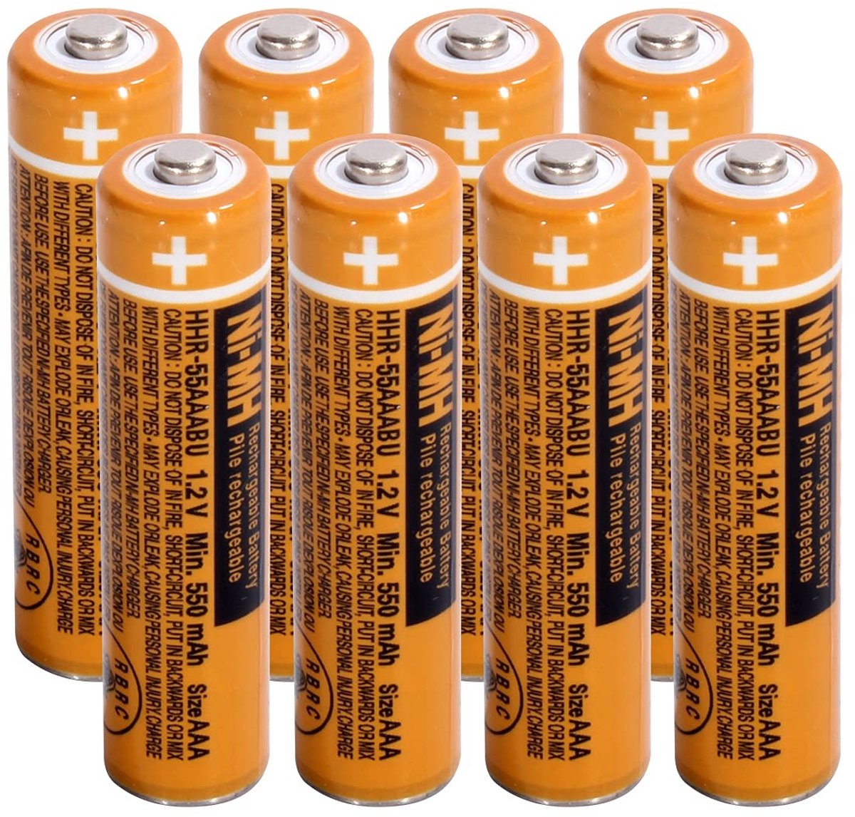Solidchoice - Oplaadbare AAA Batterijen 550 mAh 8-Pack