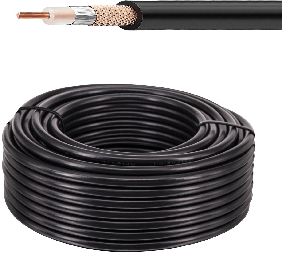 Solidchoice - RG58 Coaxkabel voor WiFi en Radio, 15 meter