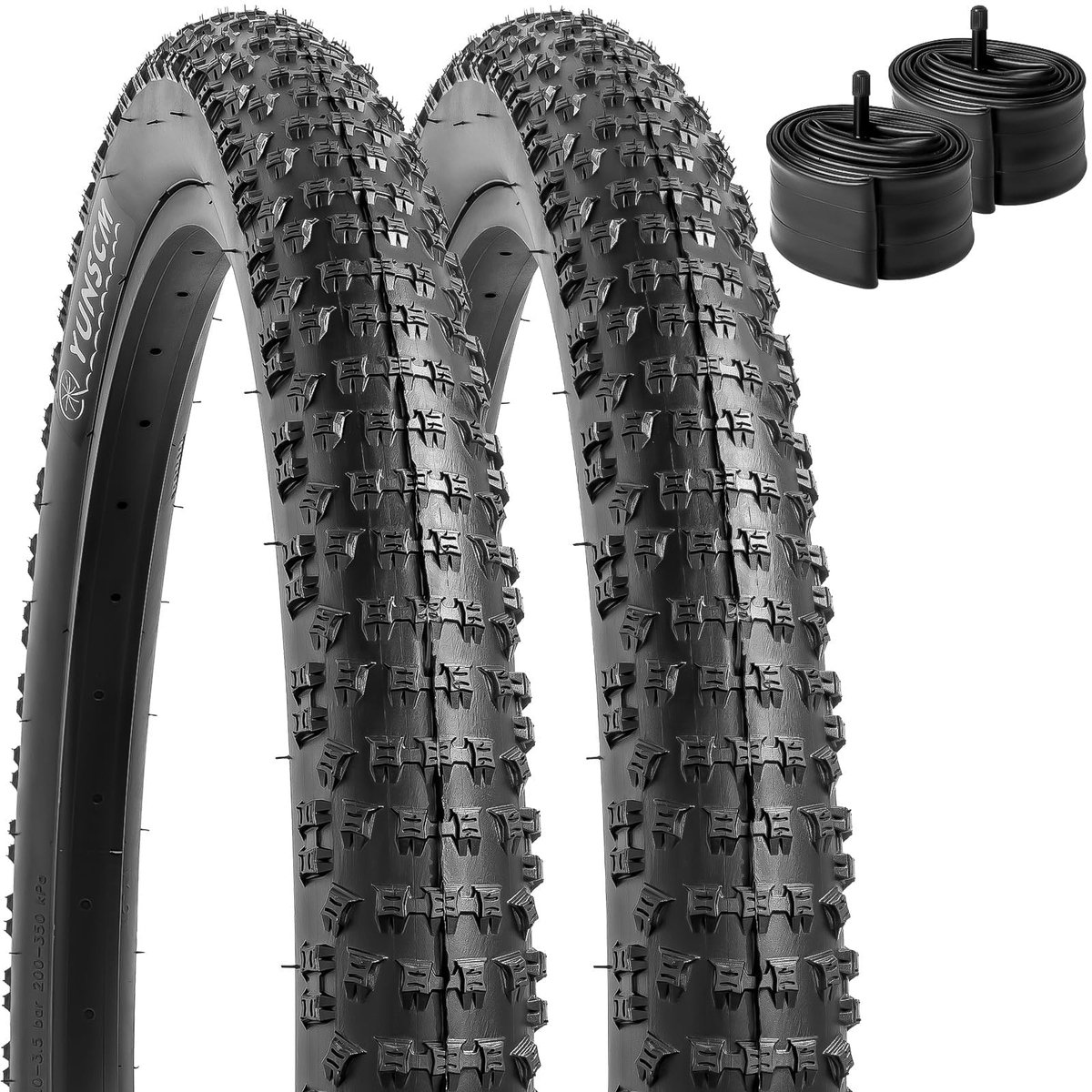 Solidchoice - Set van 2 Mountainbikebanden 24x2.60 met Binnenband