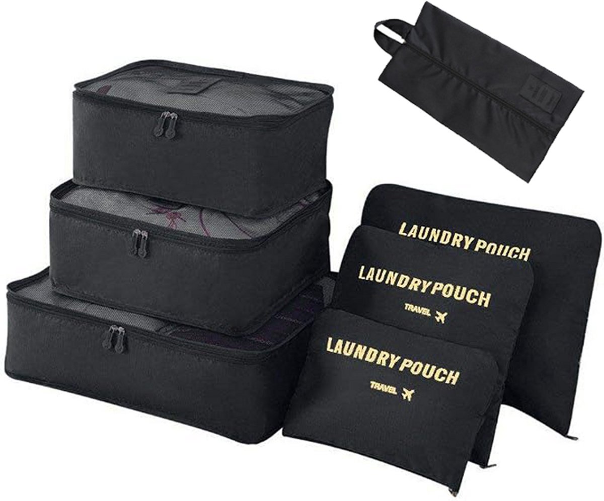 7 reisbagage-organizers, complete set met verschillende verpakkingskubussen, waterdichte reisopbergtassen, nylon kofferorganisatoren, 适用于旅行收纳