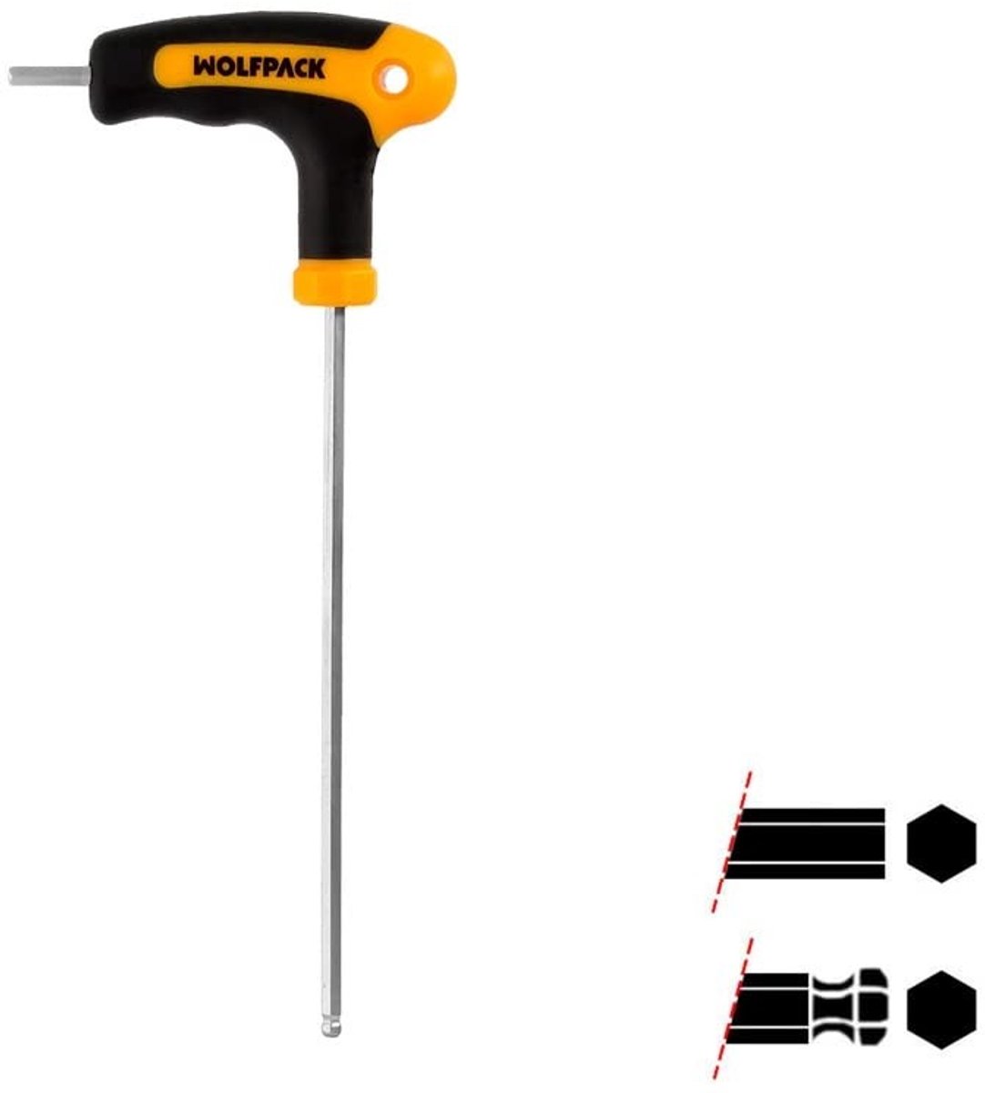 Solidchoice - Allen Sleutel met Balhoofd in T-Vorm 4 mm