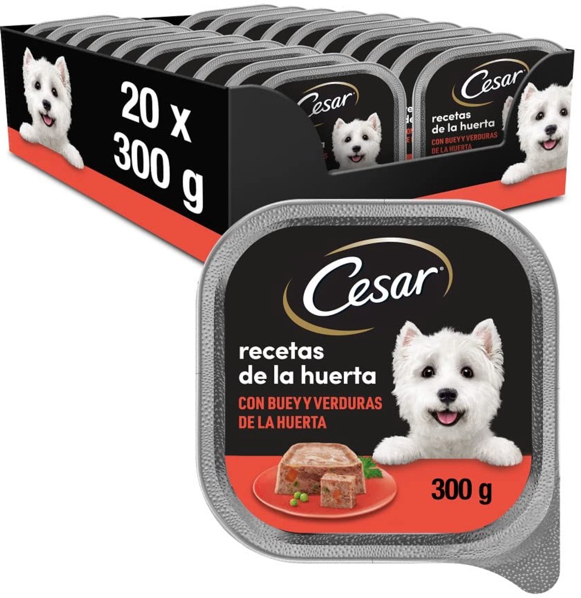 Solidchoice - Natvoer voor Honden met Rundvlees en Groente, 20 Bekers van 300g