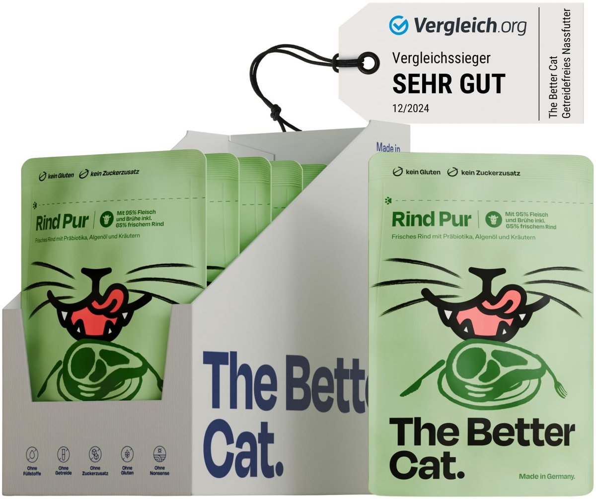 Solidchoice - Premium Natvoer voor Katten met Rundvlees en Prebiotica 400g