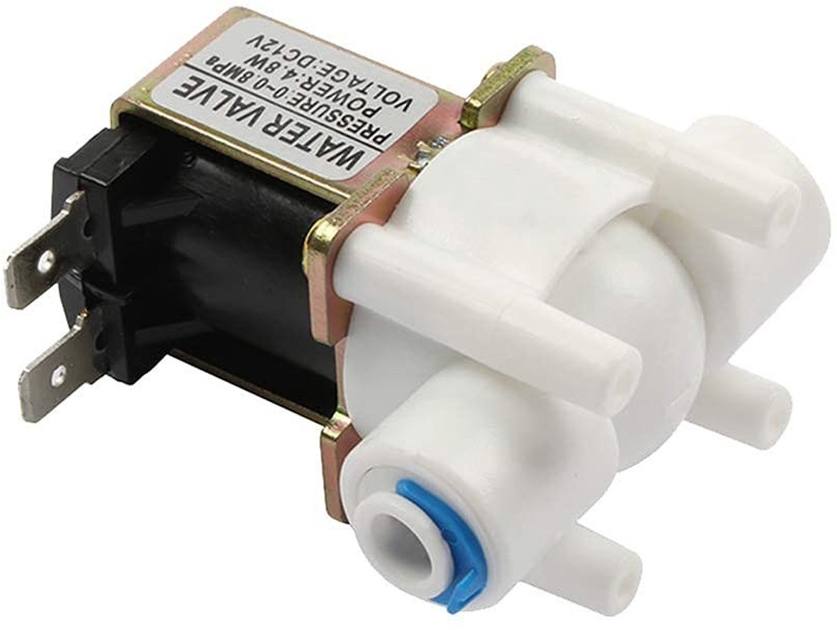 Solidchoice - 12V Inlaatwater Solenoïde Klep - Normaal Gesloten - Compact - Perfect voor Omgekeerd Osmose Systeem - Betrouwbaar en Efficiënt - Geschikt...