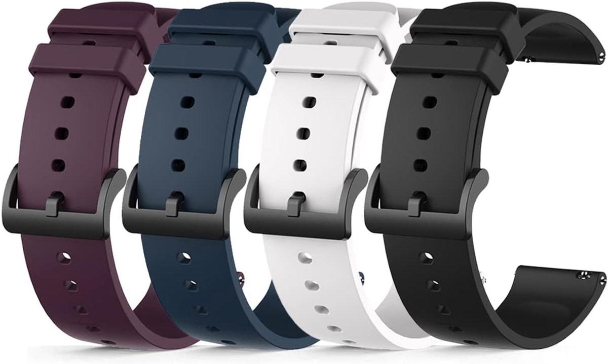 Siliconen Armband - Reserveband Horlogeband - Sportactiviteiten - Zacht Materiaal - 22 mm - Zwart