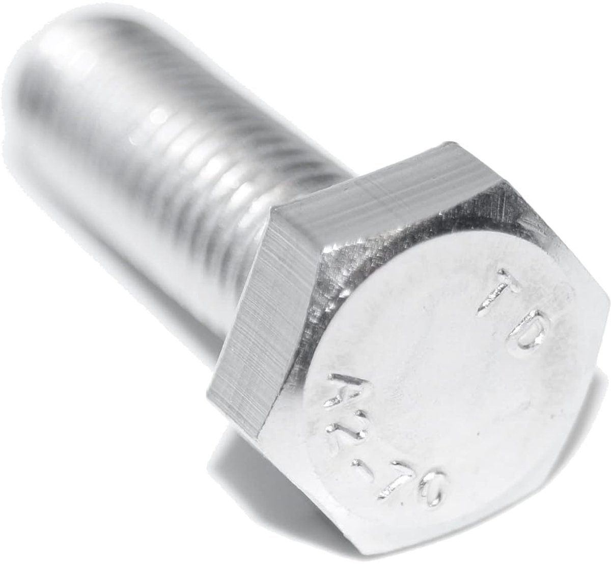 M10X25 4 stuks DIN 933 A2 roestvrij staal, machineschroef met volledige schroefdraad