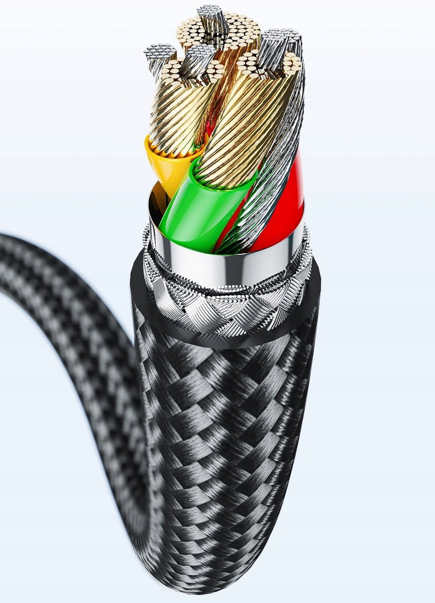Baseus USB-A naar USB-C Kabel 1m Nylon - Snel Laden & Data