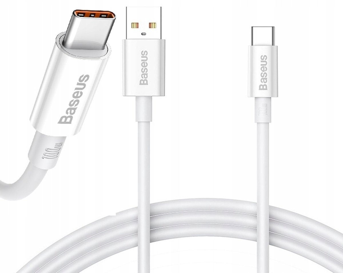 Baseus USB-C Kabel 100W 6A Snelladen voor Xiaomi 14 / 14 Ultra / 14T
