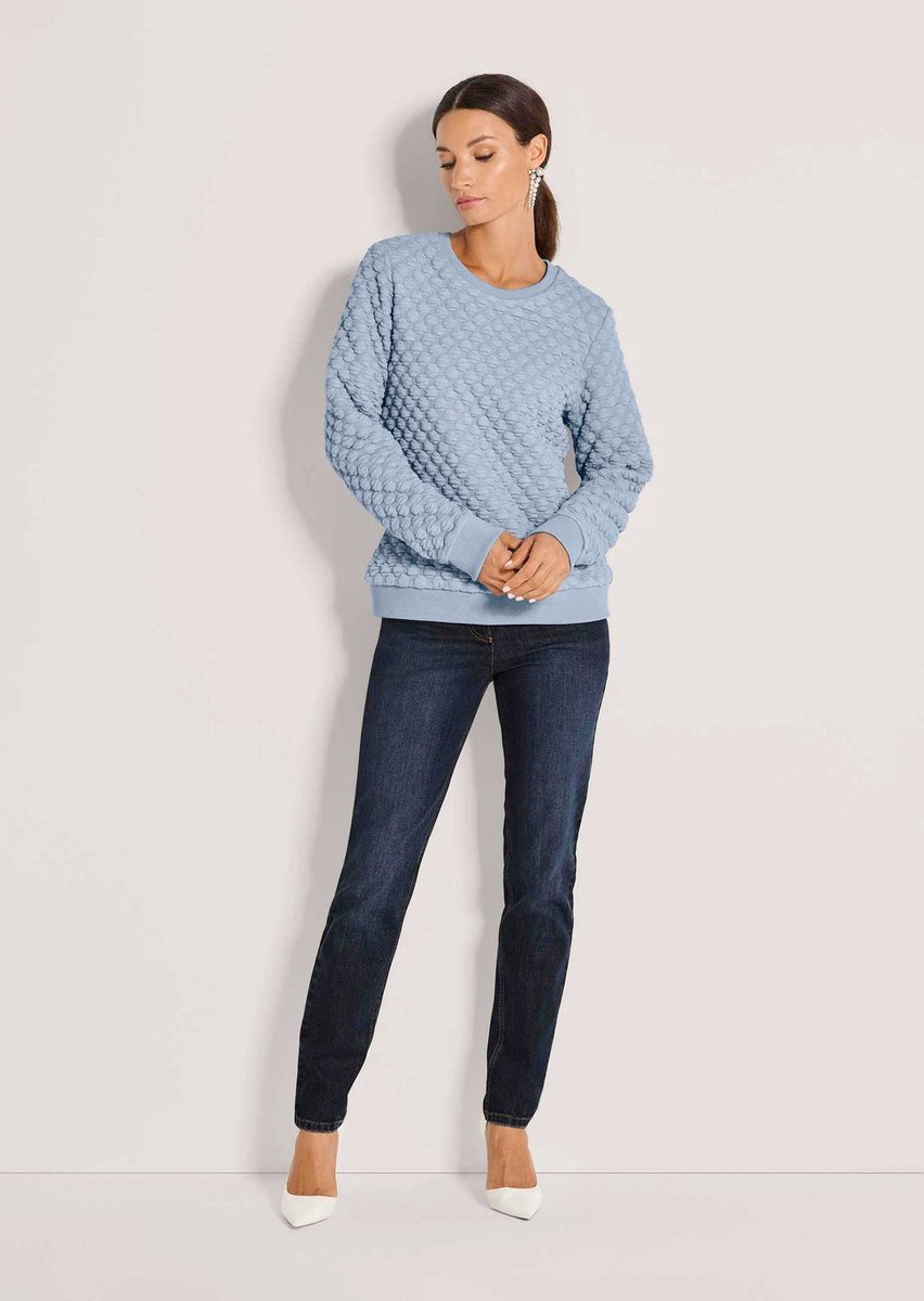 MADELEINE Overhemd Sweatshirt met cloqué-structuur