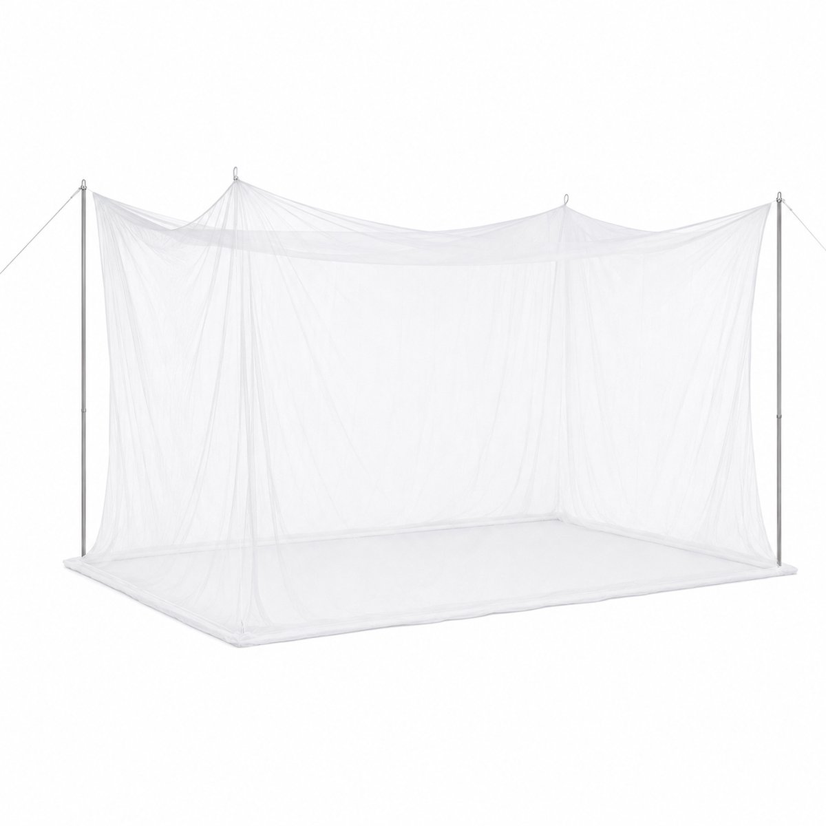 XXL Klamboe 300 x 300 x 250 cm met Deur - Fijnmazig Muggennet voor Partytent 3x3 & Paviljoen - Ademend Muskietennet voor Tuin, Terras & Camping - Anti Muggen & Vliegen Net - Wit