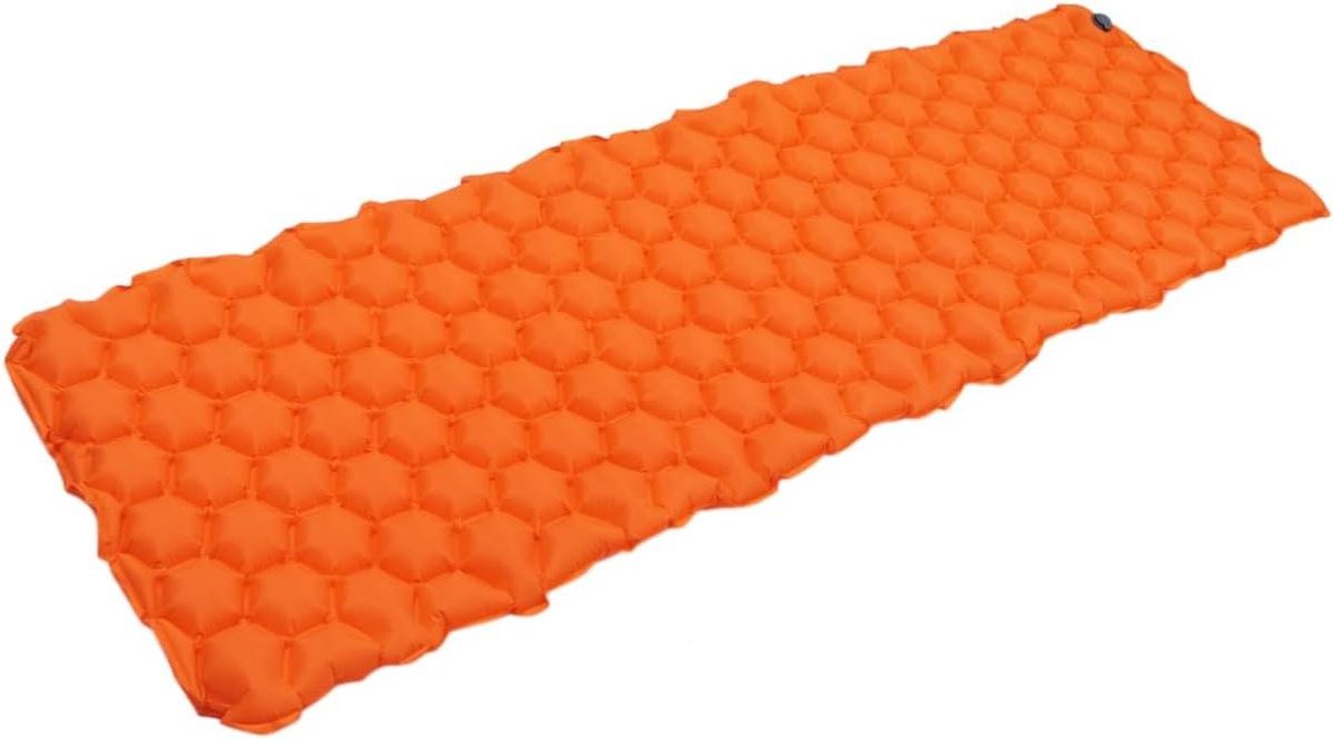 Opblaasbare Slaapmat - Kampeer Mat - Comfortabel Kamperen - Ergonomisch Ontwerp - 192x58x6cm - Oranje