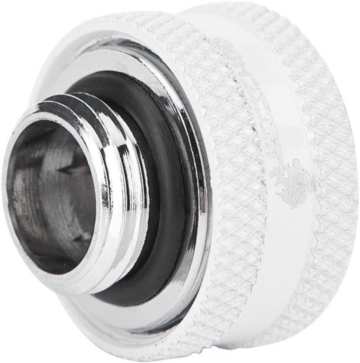 Waterkoelende compressie-verbindingen voor harde acrylbuizen - set van 4/6 stuks, wit - 14 mm diameter OD.