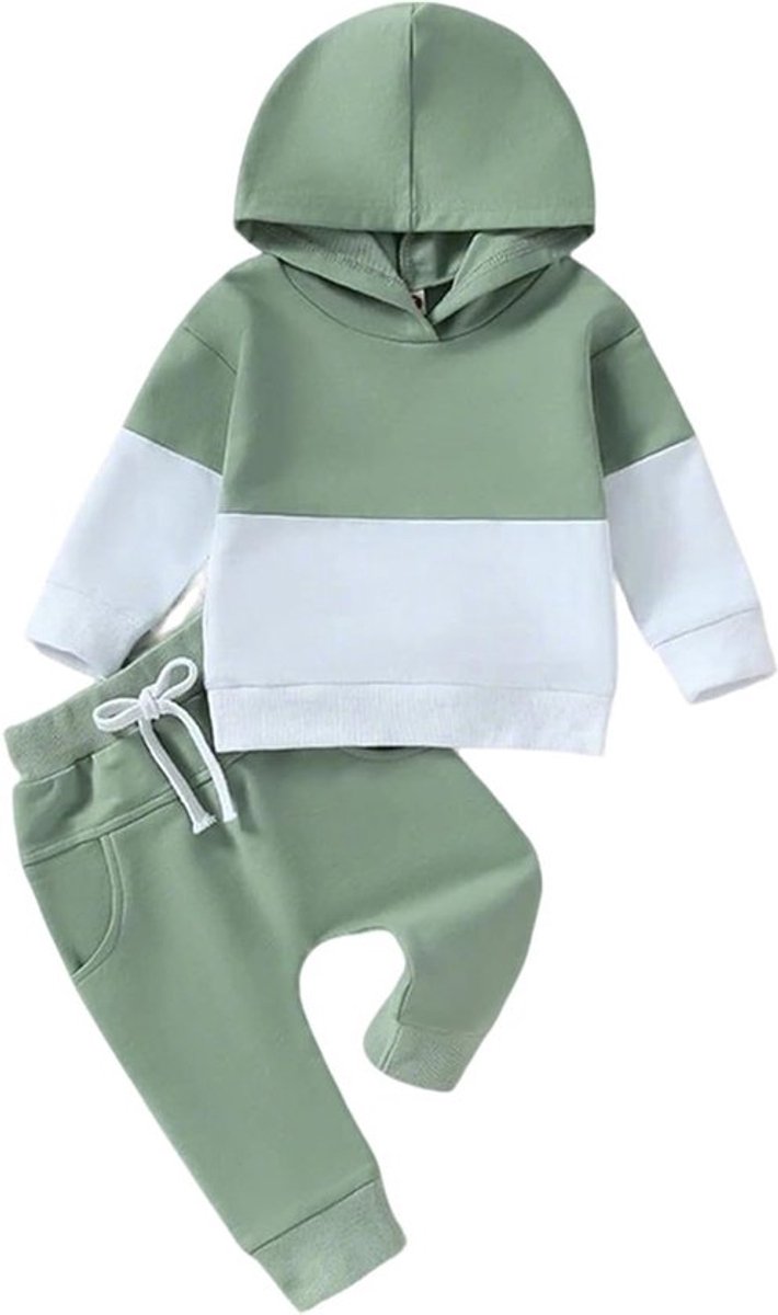 Baby Jongens Kleding Set met Lange Mouwen Hoodie en Broek voor Herfst en Winter - Geschikt voor 3 Maanden tot 3 Jaar