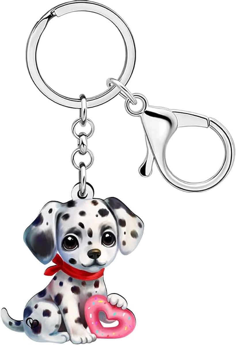 Leuke Dalmatische Puppy Huisdieren Sleutelhanger Sleutelhanger Kettingen Hond Moeder Geschenken Voor Vrouwen Meisjes Hond Liefhebbers Auto Sleutels Portemonnee