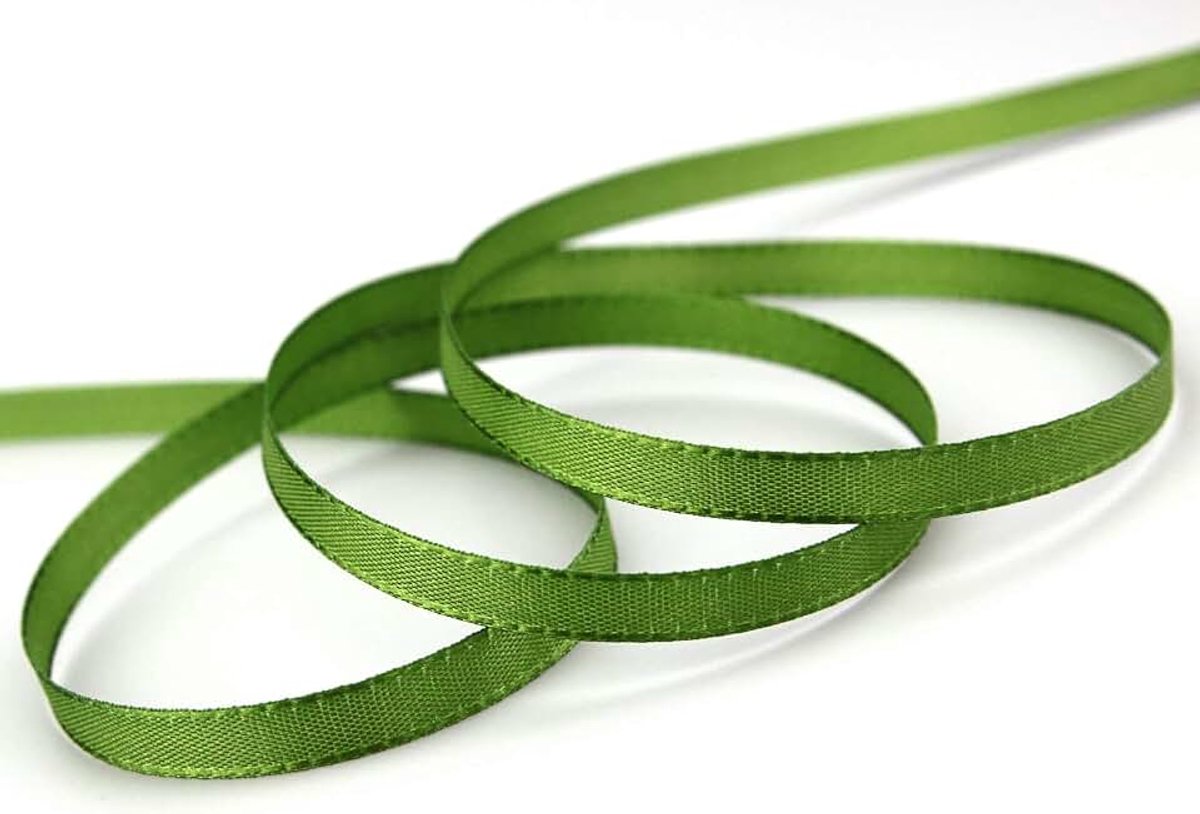 50 m x 8 mm TAFTBAND olijf grasgroen decoratielint cadeaulint stoffen lint tafeldecoratie bruiloft Pasen lint Visco TAFT kaarten maken knutselen