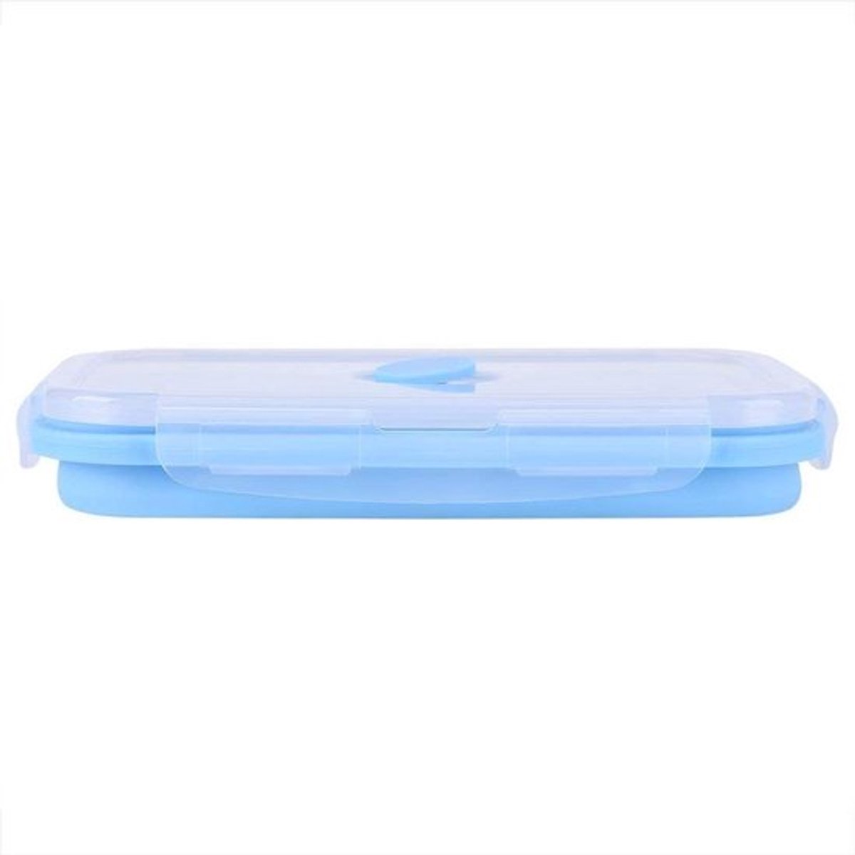 Broodtrommel | Voedselbewaarcontainer 800 ml | Siliconen Opvouwbaar en Draagbaar | Veilig en Gezond Voedsel Opslagcontainer | Lichtblauw