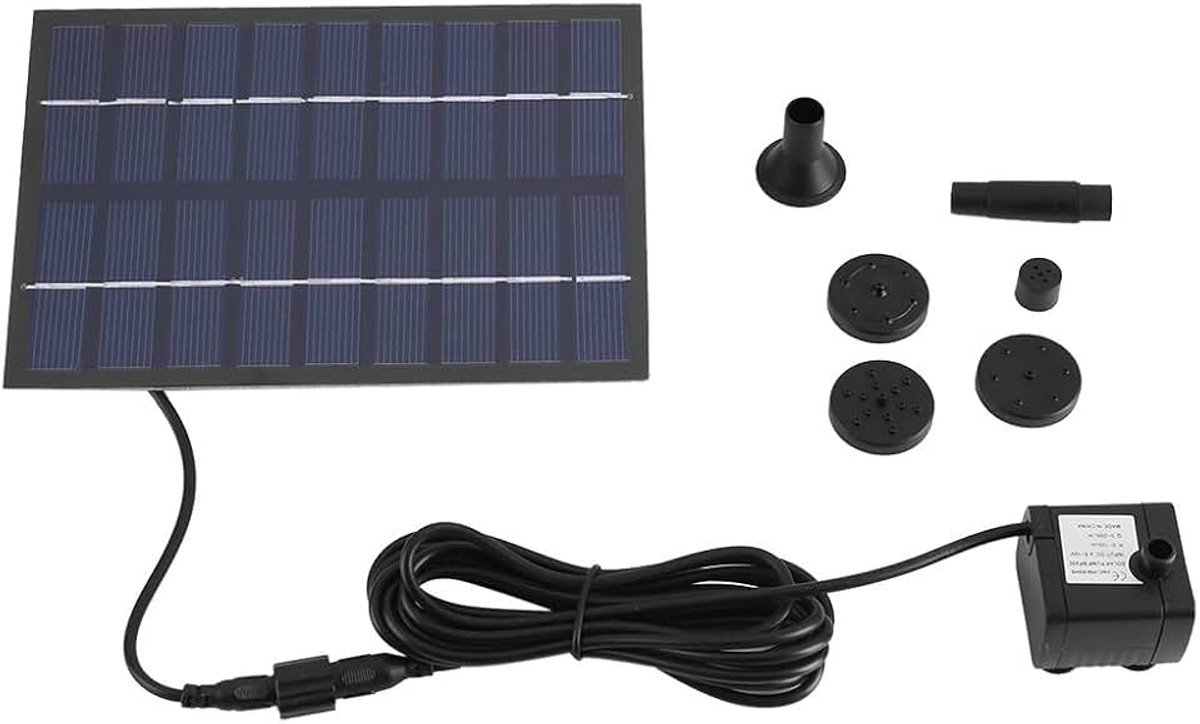 Fonteinpomp op zonne-energie, waterpomp, kits voor vogelbad, aquarium, kleine vijver, tuindecoratie