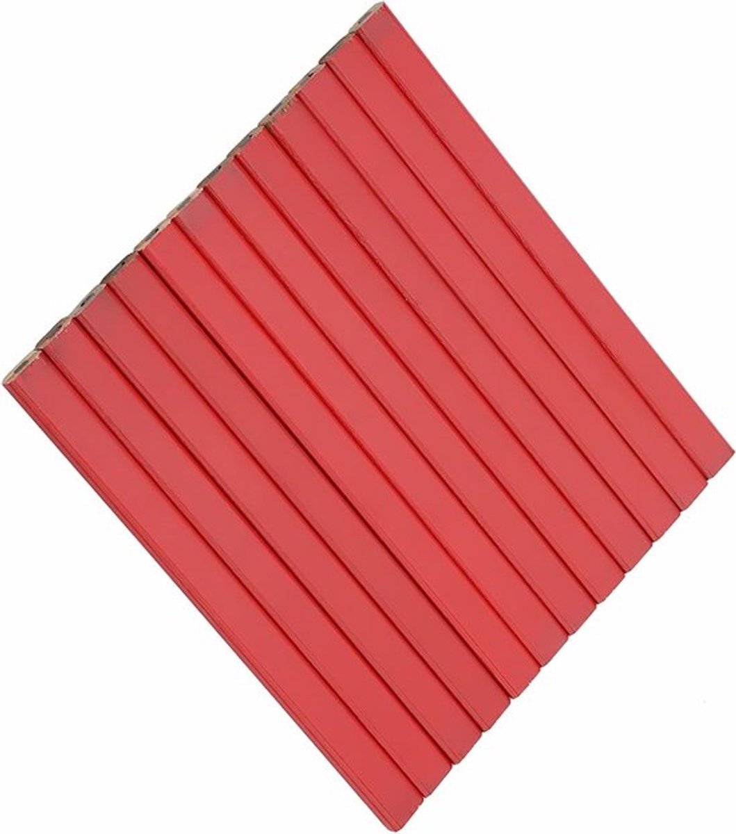 Houten timmermanspotlood met harde vulling, vlak ontwerp, ideaal voor professioneel gebruik in de bouw en houtbewerking