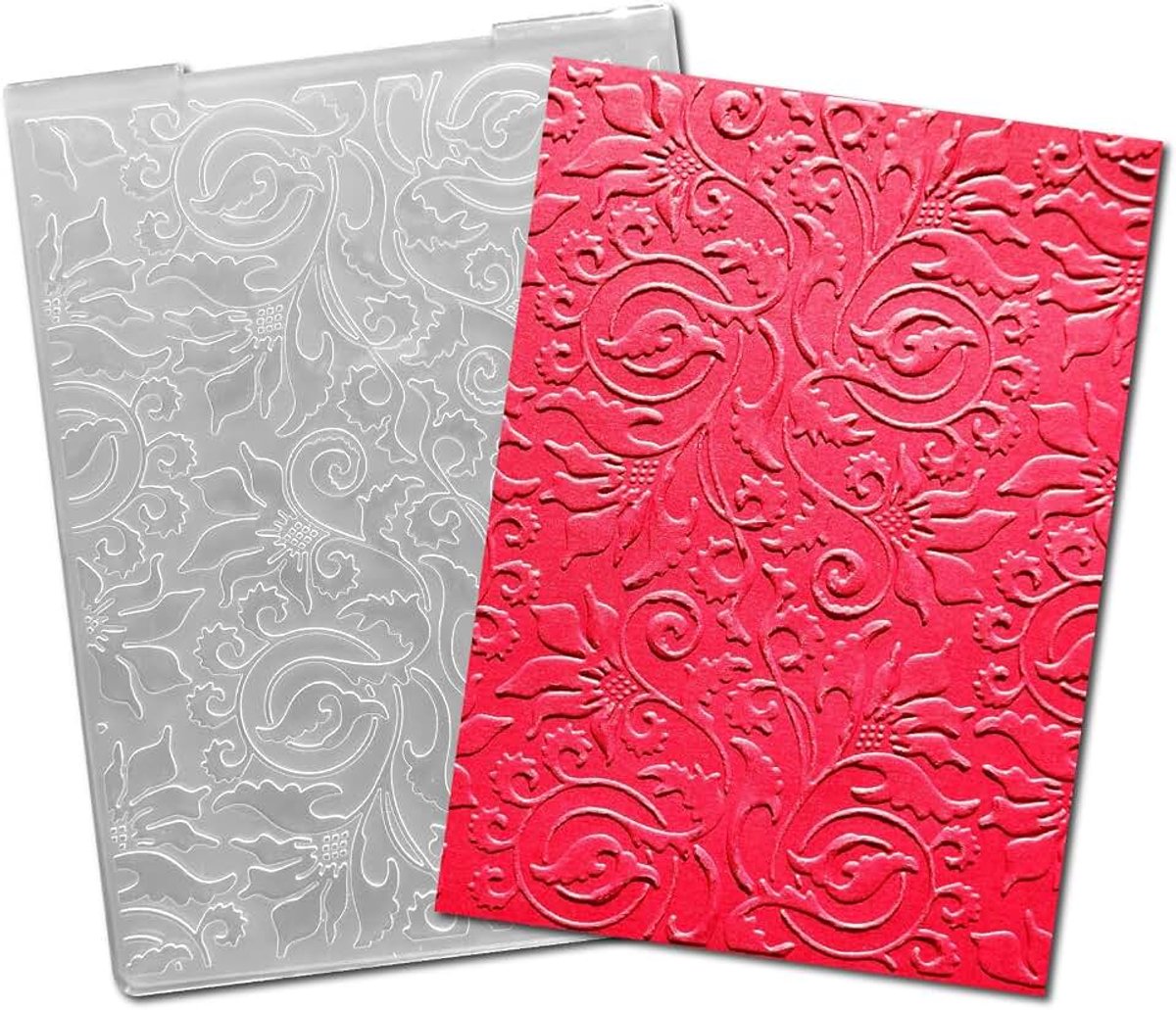 Plastic Embossing Mappen voor Kaarten Maken Bloemen Swirls Geweven Embossing Map voor Scrapbooking Pagina's Papier Crafting Klei Decoratie