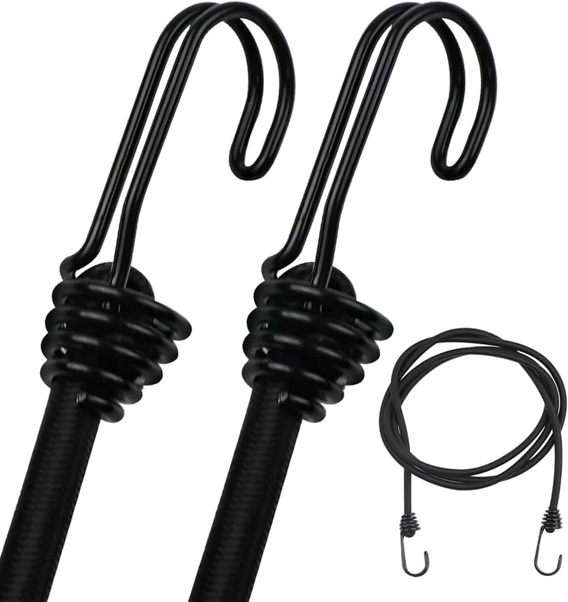 2 stuks bungee koorden met haken (2m x 8mm)