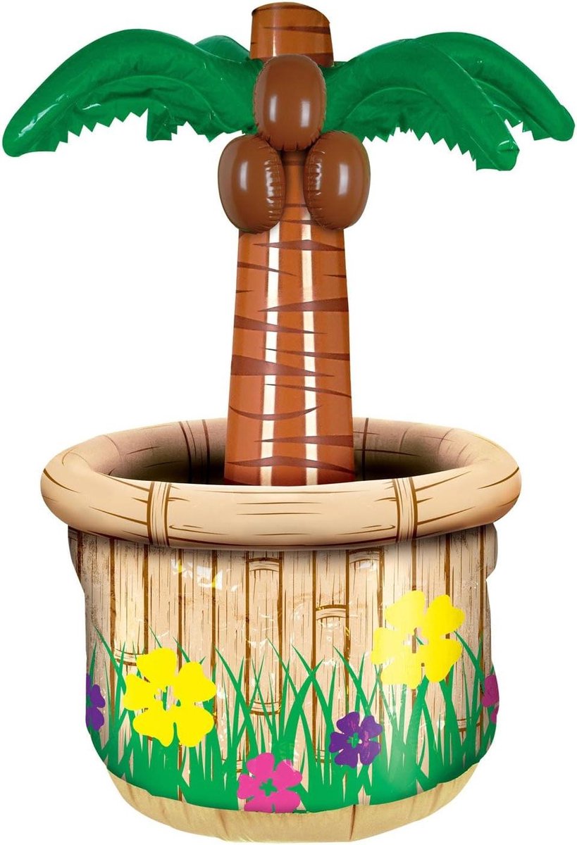 Opblaasbare Palmboom - Drankkoeler - Feestelijke Koeling - Novelty Item - 18 x 28 Inch - Meerkleurig