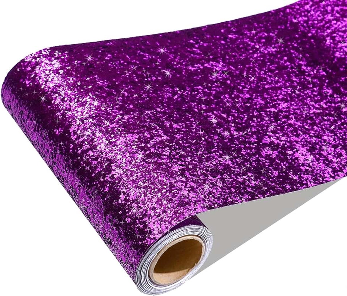Behang - zelfklevend getextureerde glitter rand vinyl wrap voor kast spiegel frame doe-het-zelf badkamer waterdicht kinderbehang 20 cm x 200 cm
