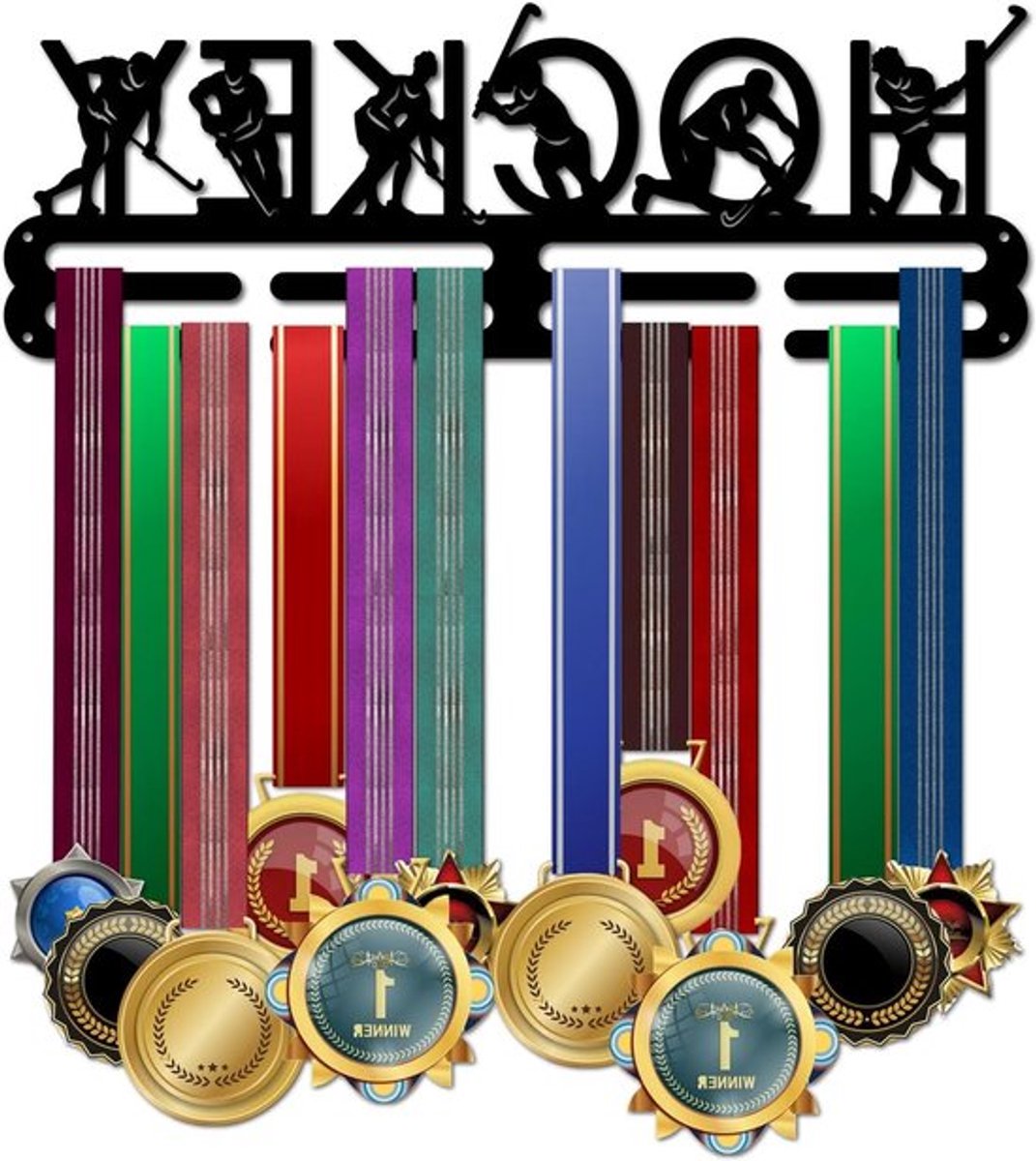 Medaillehouder voor Hockey - Wandrek voor Sportmedailles, Awards en Ribbons - Ideaal voor Atleten en Sportliefhebbers, 15.7 inch