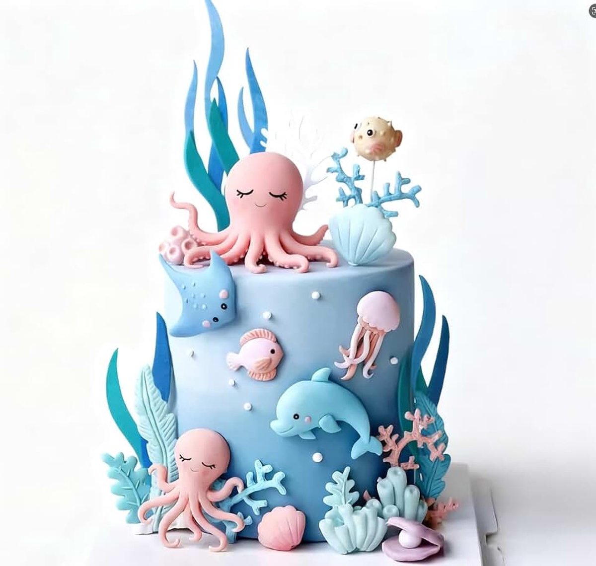 Onder de zee oceaan verjaardagstaart decoraties zee oceaan feestartikelen | onder de zee oceaan verjaardagstaart decoraties zee oceaan feestartikelen voor zee oceaan thema verjaardag babyshower feestje