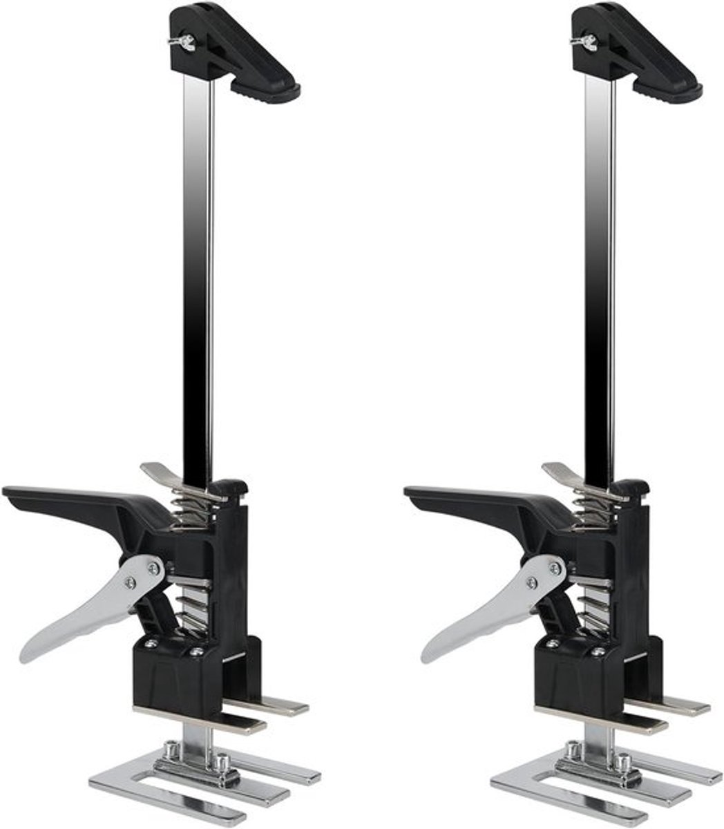 Handmatige Hefarm Jack Set van 2, Multifunctionele Hoogte Verstelbare Lifter voor Deuren en Panelen, Maximaal 300 kg Draagvermogen